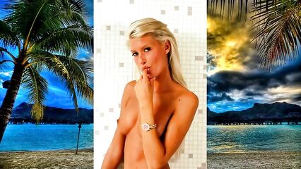 2 члена и 2 красивые милые блондинки